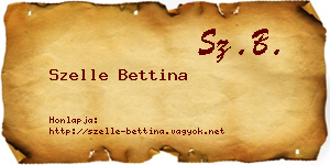 Szelle Bettina névjegykártya